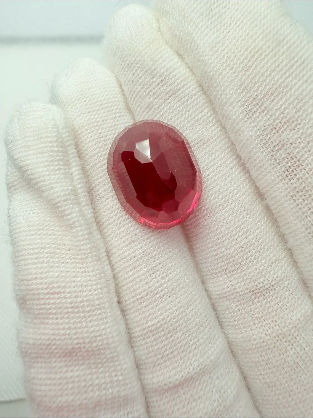 Red Oval Faceted Gemstone - Women Jewelry